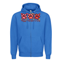 True Royal Happy Valentine's Day paws Valentine's Day Zipper Hoodie - HowdyJamesFarm