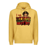 Antique Gold i am black history black boy peekaboo juneteenth Premium Hoodie - CowGirlArtShop