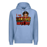 Colony Blue i am black history black boy peekaboo juneteenth Premium Hoodie - CowGirlArtShop