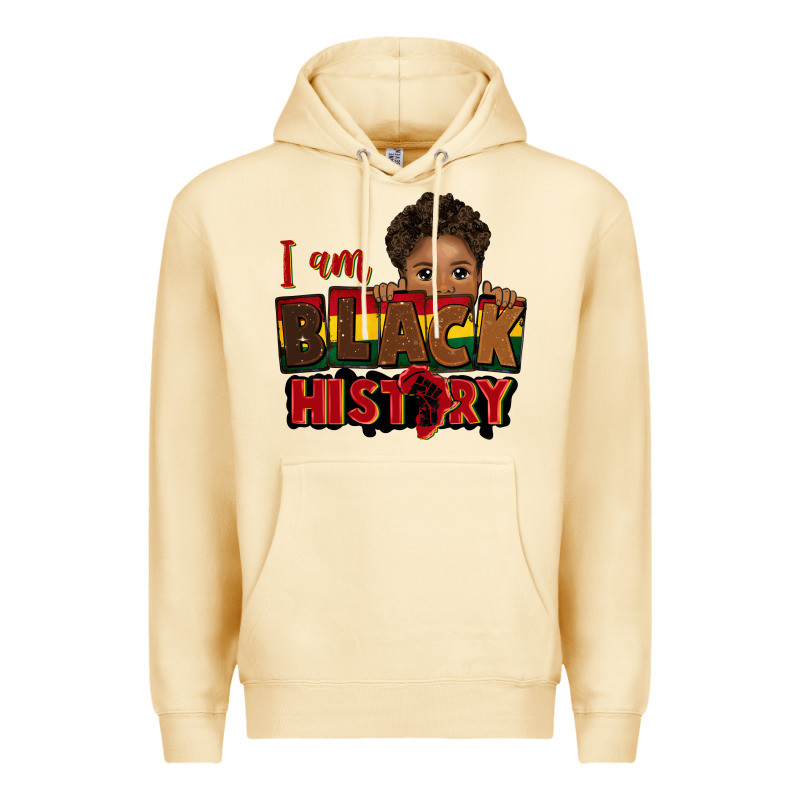 I Am Black History Black Boy Peekaboo Juneteenth Premium Hoodie by CowGirlArtShop | Teevron