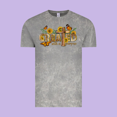 Created With A Purpose With Sunflower And Butterfl Vintage Tee Designed By Nancycooperartshop