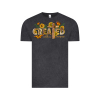 Vintage Black created with a purpose with sunflower and butterfl Vintage Tee - NancyCooperArtShop
