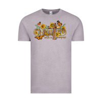 Vintage Zinc created with a purpose with sunflower and butterfl Vintage Tee - NancyCooperArtShop