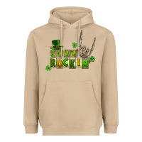 Mushroom Sham rockin skeleton hand St. Patrick's Heavyweight Hoodie - CowGirlArtShop
