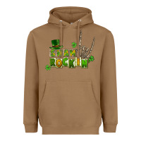 Toasted Coconut Sham rockin skeleton hand St. Patrick's Heavyweight Hoodie - CowGirlArtShop