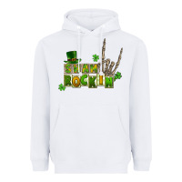 White Sham rockin skeleton hand St. Patrick's Heavyweight Hoodie - CowGirlArtShop