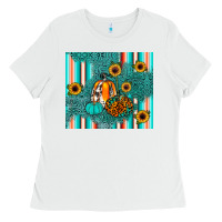 White pumpkin Ladies Tee - JahusDesignShop