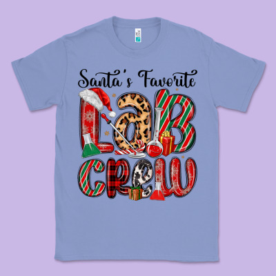 Santa S Favorite Lab Crew Classic Tee Designed By Maliassmallbusiness