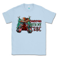 Dusty Blue Christmas with tribe Classic Tee - CowhideDigitalArt