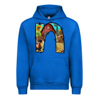 Cobalt farm life alphabet lowercase letters n Urban Hoodie - BundleAndBundleShop
