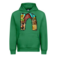 Emerald farm life alphabet lowercase letters n Urban Hoodie - BundleAndBundleShop