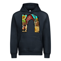 Navy farm life alphabet lowercase letters n Urban Hoodie - BundleAndBundleShop
