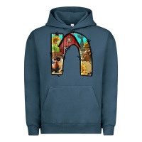 Pigment Midnight Navy farm life alphabet lowercase letters n Urban Hoodie - BundleAndBundleShop