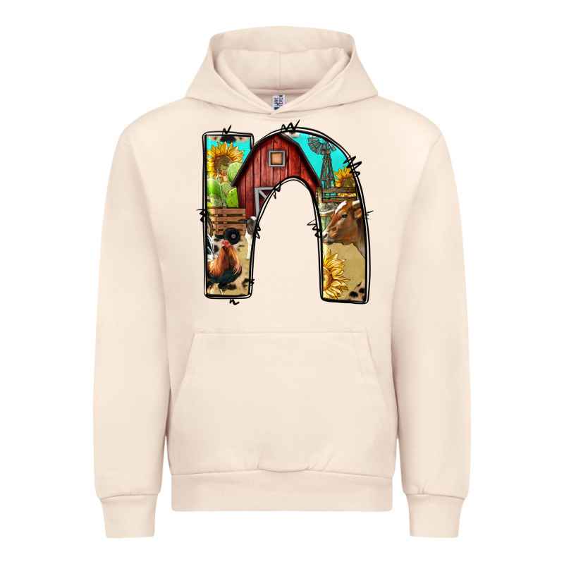 Farm Life Alphabet Lowercase Letters N Urban Hoodie by BundleAndBundleShop | Teevron