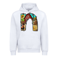 White farm life alphabet lowercase letters n Urban Hoodie - BundleAndBundleShop