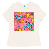 Bone summer time of the sun seamless pattern Ladies Tee - BundleAndBundleShop