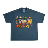 Midnight Navy yall gonna learn today Urban Heavy Tee - NancyCooperArtShop