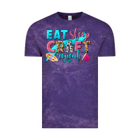Cloud Purple eat sleep craft repeat Vintage Tee - NancyCooperArtShop