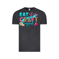 Vintage Black eat sleep craft repeat Vintage Tee - NancyCooperArtShop