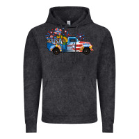 Usa 4th Of July Sunflower Truck Vintage Hoodie | Teevron