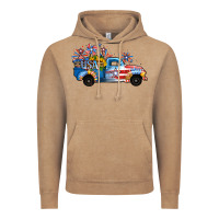 Vintage Coffee USA 4th of July Sunflower Truck Vintage Hoodie - Jasminsmagicworld