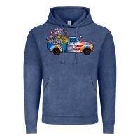 Vintage Denim USA 4th of July Sunflower Truck Vintage Hoodie - Jasminsmagicworld