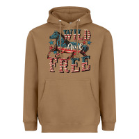 Toasted Coconut Wild and free 4th of july Heavyweight Hoodie - CowGirlArtShop