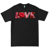 Black love with kiss Premium Tee - AdoDesignShop