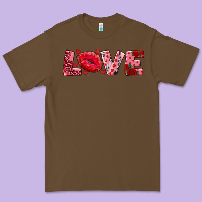 Love With Kiss Premium Tee Designed By Adodesignshop