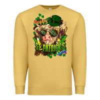Antique Gold St. Patrick's Day Cow Premium Sweatshirt - HowdyJamesFarm