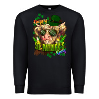 Black St. Patrick's Day Cow Premium Sweatshirt - HowdyJamesFarm