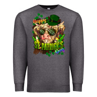 Charcoal Heather St. Patrick's Day Cow Premium Sweatshirt - HowdyJamesFarm