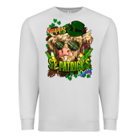 Dove Grey St. Patrick's Day Cow Premium Sweatshirt - HowdyJamesFarm