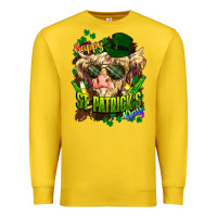 Lemon St. Patrick's Day Cow Premium Sweatshirt - HowdyJamesFarm