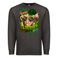 Smoke St. Patrick's Day Cow Premium Sweatshirt - HowdyJamesFarm