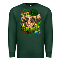 Sports Green St. Patrick's Day Cow Premium Sweatshirt - HowdyJamesFarm