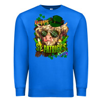 True Royal St. Patrick's Day Cow Premium Sweatshirt - HowdyJamesFarm
