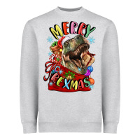 T Rex Merry Rexmas Heavyweight Sweatshirt | Teevron