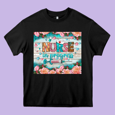 Nurse In Progress Tumbler Heavy Core Tee Designed By Bundleandbundleshop