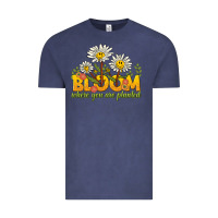Vintage Denim bloom where you are planted Vintage Tee - NancyCooperArtShop