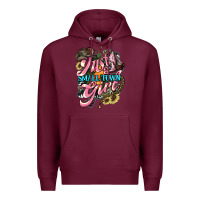 Burgundy Just a small town girl Premium Hoodie - HowdyJamesFarm