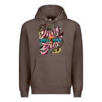 Coffee Just a small town girl Premium Hoodie - HowdyJamesFarm