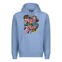 Colony Blue Just a small town girl Premium Hoodie - HowdyJamesFarm