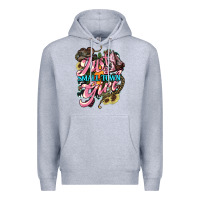 Heather Grey Just a small town girl Premium Hoodie - HowdyJamesFarm