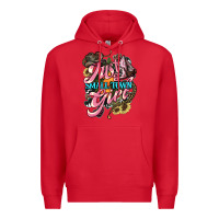 Red Just a small town girl Premium Hoodie - HowdyJamesFarm