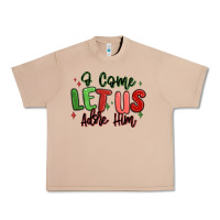Burro o come let us adore him christmas Urban Heavy Tee - MaliasSmallBusiness
