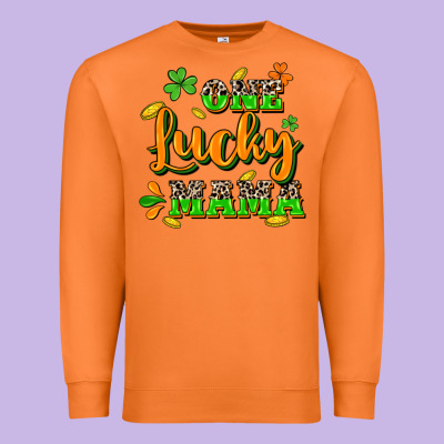 One Lucky Mama St. Patrick's Day Premium Sweatshirt Designed By Cowgirlartshop