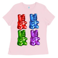 Bubblegum Pink jellybear Ladies Tee - AdoDesignShop