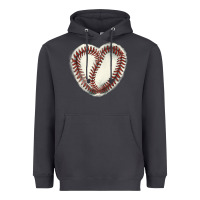 Smoke Baseball ball heart Heavyweight Hoodie - HowdyJamesFarm