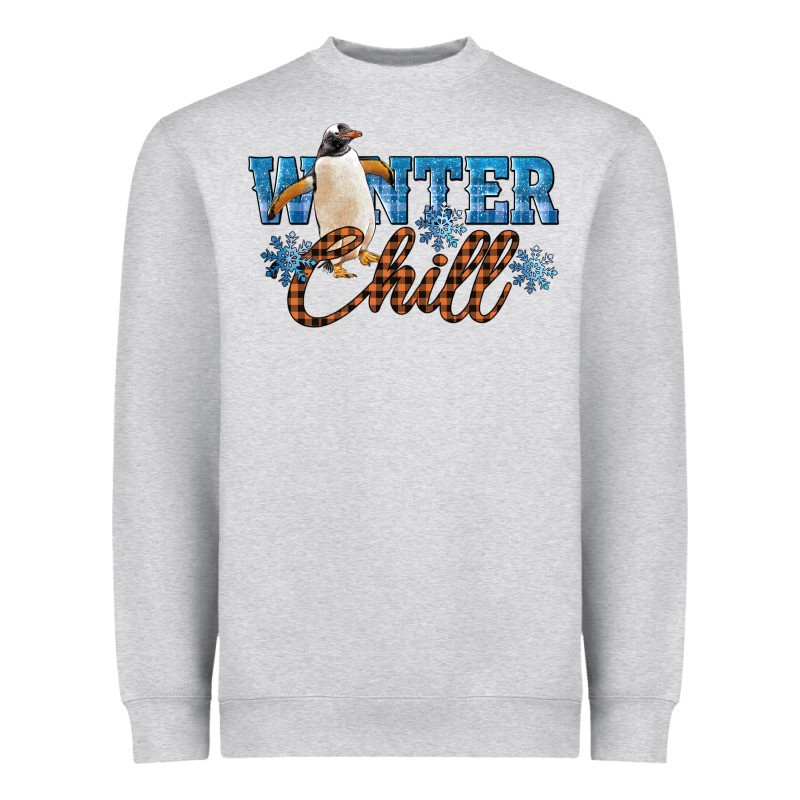 Winter Chill Penguin Heavyweight Sweatshirt by LillyAllenDesigns | Teevron